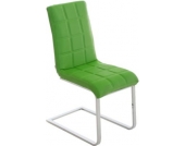 gut gepolsterter Freischwinger-Stuhl EMILY, Gestell in Chromoptik, Sitzhöhe 50 cm (aus bis zu 7 Farben wählen)